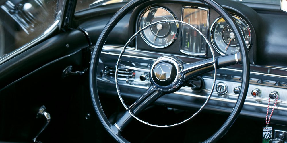 Interior of a Mercedes Oldtimer