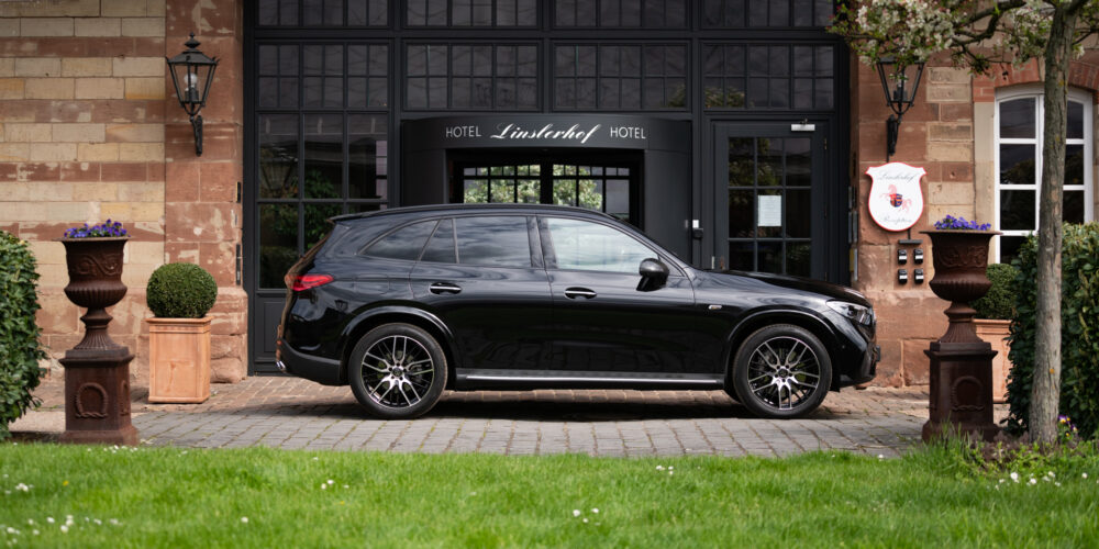 Mercedes Benz GLC ROLFHARTGE Black at Linslerhof side view