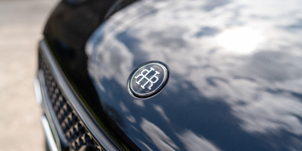 Mercedes Benz GLC ROLFHARTGE close up view engine hood